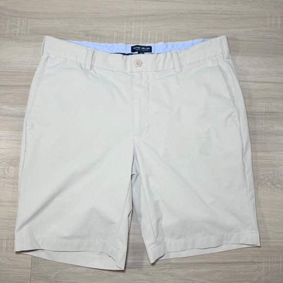 Peter Millar Crown Crafted Performance Chino Golf Shorts Crown Logo Size 33 - Picture 1 of 6